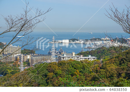 View of Yokosuka Port from Tsukayama Park 64838350