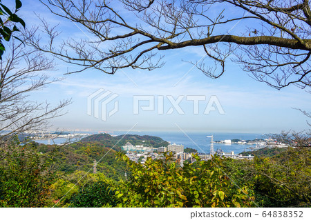View of Yokosuka Port from Tsukayama Park 64838352