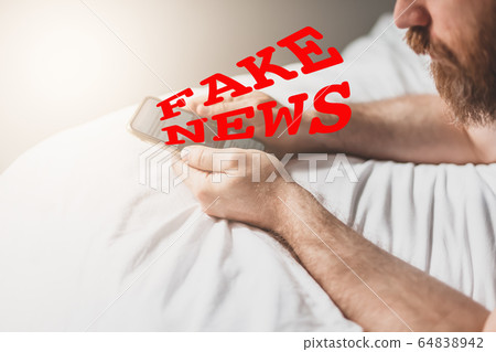 Fake news about coronavirus pandemic concept 64838942