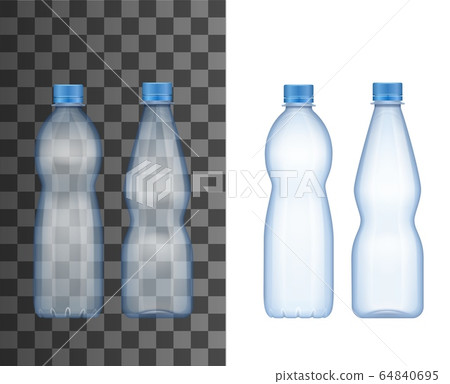 Realistic plastic bottle, mineral water drink Realistic plastic bottle, mineral water drink 64840695