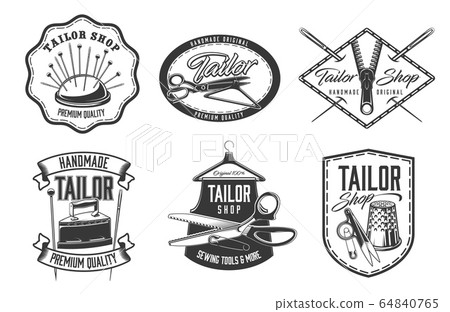 Handmade dressmaker, premium tailor shop signs Handmade dressmaker, premium tailor shop signs 64840765