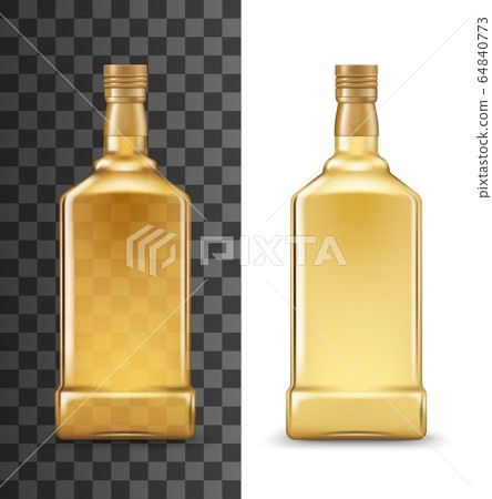 Alcohol Drink Bottle Tequila Or Whiskey Mockup Stock Illustration 64840773 Pixta