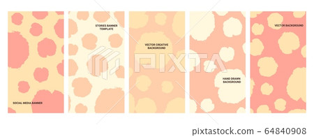 Social media banners. Set of banners for social media stories with grunge textures. Story templates for cover, flyer, brochure. Social media banners. Set of banners for social media stories with grunge textures. Story templates for cover, flyer, brochure. 64840908