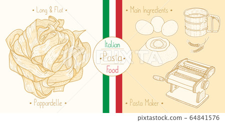 Cooking italian food Pappardelle Pasta, Cooking italian food Pappardelle Pasta, 64841576