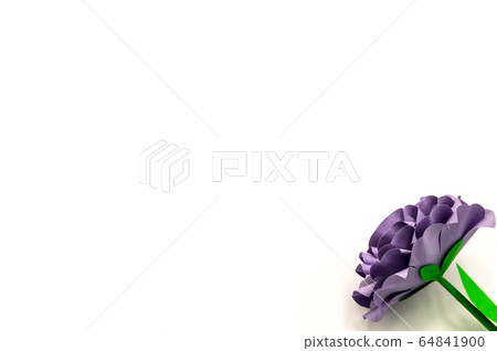 Purple flower paper on isolated background 64841900