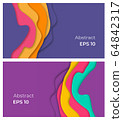 Modern abstract color bright 3d banner 64842317