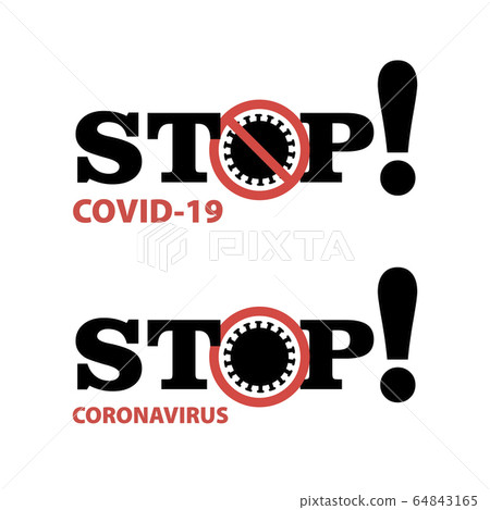 Stop coronavirus icon. 2019-nCoV Novel Coronavirus Bacteria. The fight against virus. Stop coronavirus icon. 2019-nCoV Novel Coronavirus Bacteria. The fight against virus. 64843165