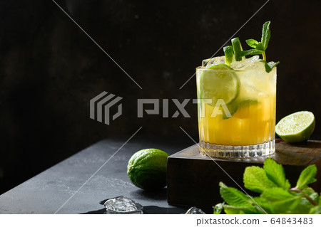Mai Tai Cocktail. Classic rum tropical cocktail Mai Tai Cocktail. Classic rum tropical cocktail 64843483