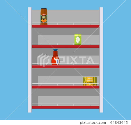 supermarket interior shelf 64843645
