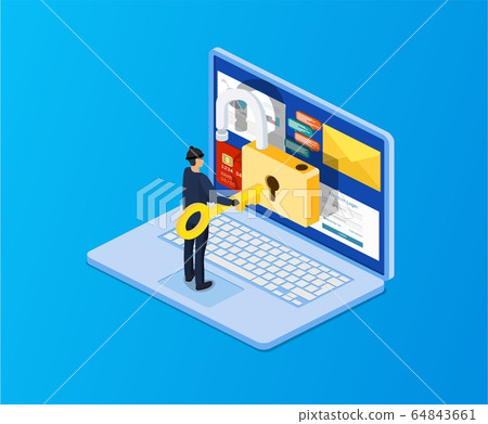 Concept of hacking. 64843661