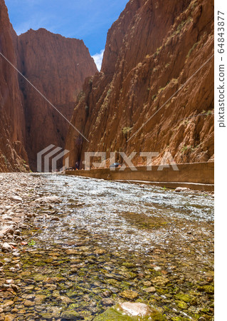 Dades Gorge is a beautiful road between the Atlas Mountains in Morocco 64843877