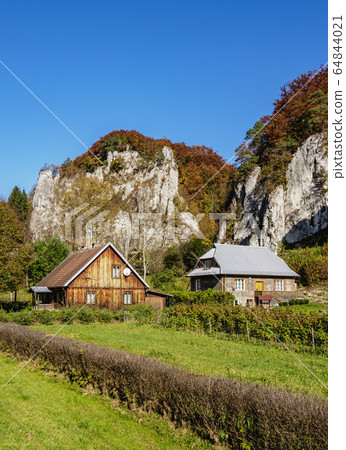 Landscape Ojcow National Park in Poland 64844021