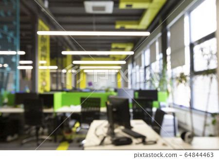 Blurred corporate office in loft style with no workers 64844463