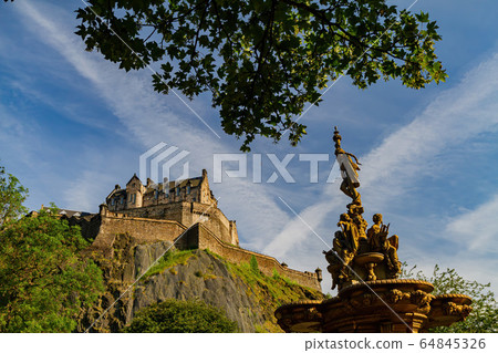 Afternoon sunny view of the Ross Fountain and 64845326