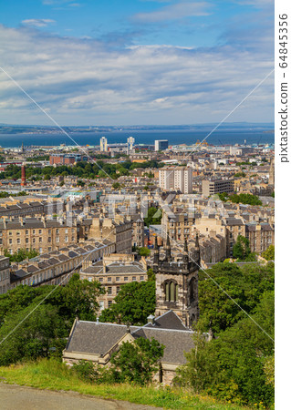 High angle view of the downtown cityscape from High angle view of the downtown cityscape from 64845356