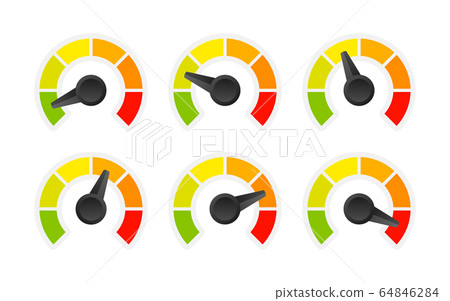 Rating customer satisfaction meter. Different Rating customer satisfaction meter. Different 64846284