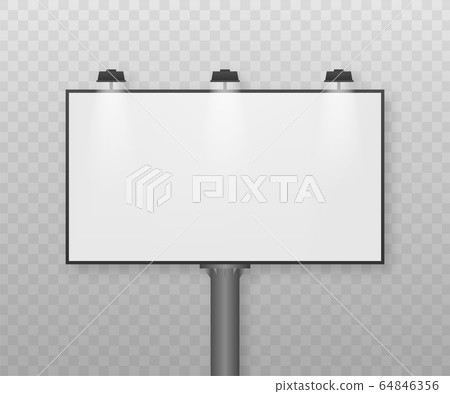 Billboard on light background. Empty white vector Billboard on light background. Empty white vector 64846356
