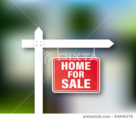 Sale tag. Home for sale sign for marketing design. Sale tag. Home for sale sign for marketing design. 64846379