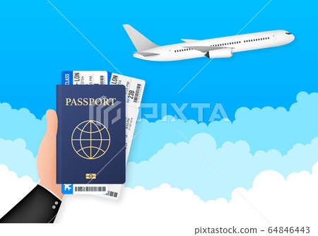 Passport for travel and tourism. Passport in hand. Passport for travel and tourism. Passport in hand. 64846443