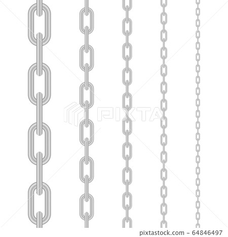Metallic Chain. Block chain. Collection of 64846497