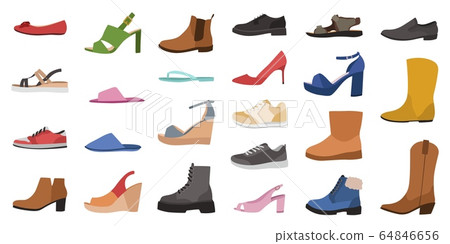 Shoes. Mens, womens and childrens footwear... - Stock Illustration  [64846656] - PIXTA