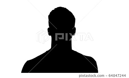 Silhouette Blind young man with stick walking. Silhouette Blind young man with stick walking. 64847244