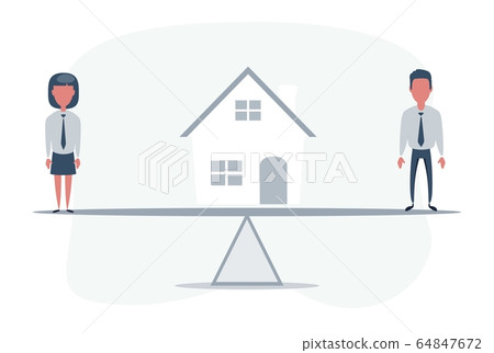 Life together. Equality woman and man concept. Life together. Equality woman and man concept. 64847672