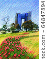 Odaiba, Tulip Flower and Hotel in Symbol Promenade Park (March) Koto Ward, Tokyo 64847894