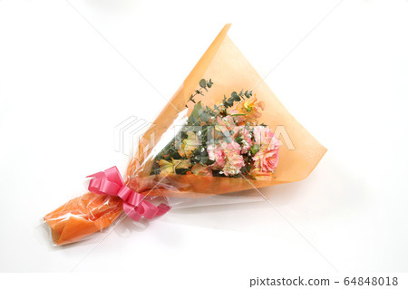 Bouquet of various flowers wrapped 64848018