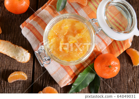 tangerine jam in glass jar tangerine jam in glass jar 64849031