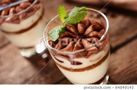 Tiramisu dessert in glass Tiramisu dessert in glass 64849143