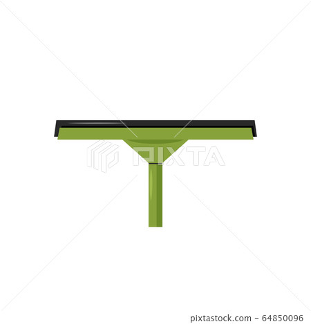 Vector illustration green rubber window glass squeegee, cleaner . Cleaning supplies. Vector illustration green rubber window glass squeegee, cleaner . Cleaning supplies. 64850096