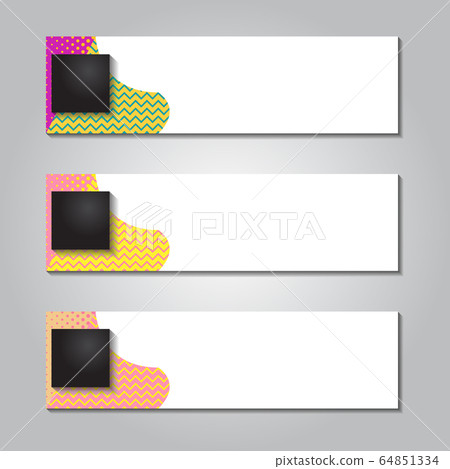 horizontal banner design with dot square and horizontal banner design with dot square and 64851334