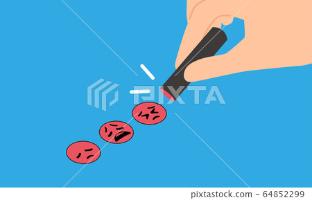 Image of stamp, contract and disappointing emoticon 64852299
