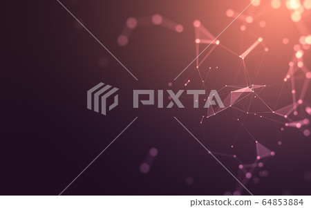 Abstract background. Molecules technology with Abstract background. Molecules technology with 64853884