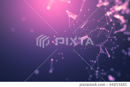 Abstract background. Molecules technology with 64853885