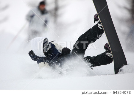 Snowboarder to fall over 64854078