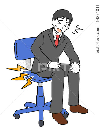 Illustration of a man suffering from warts 64854811