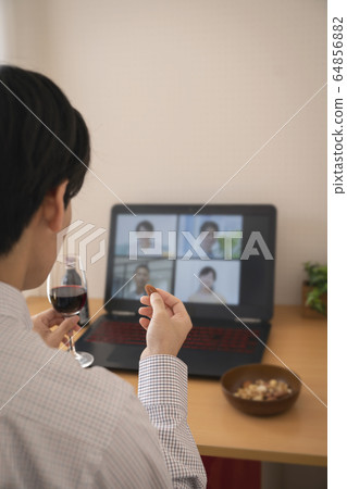 Online drinking party image 64856882