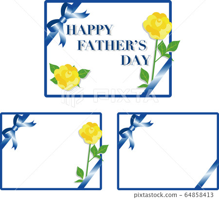 Father's Day Rose Frame Decorative Frame Copy Space Message Card Set Father's Day Rose Frame Decorative Frame Copy Space Message Card Set 64858413