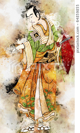 Ukiyo-e samurai 5 watercolor version 64859855