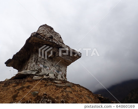 Old stupa on the Everest Road 64860169