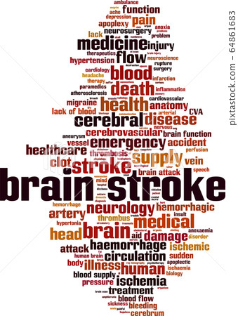 Brain stroke word cloud Brain stroke word cloud 64861683