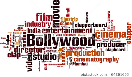 Bollywood word cloud 64861693