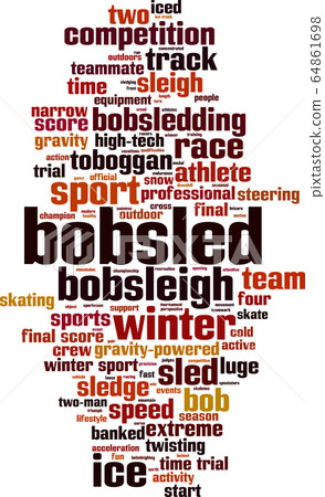 Bobsled word cloud Bobsled word cloud 64861698