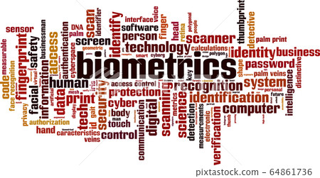 Biometrics word cloud Biometrics word cloud 64861736