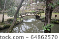 Japanese garden retro bridge 64862570