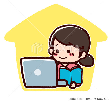 孩子們在家網上學習 64862822