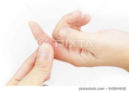 finger bone pain white background finger injury 64864698