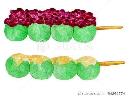 Wormwood dumpling 01 (watercolor) 64864774